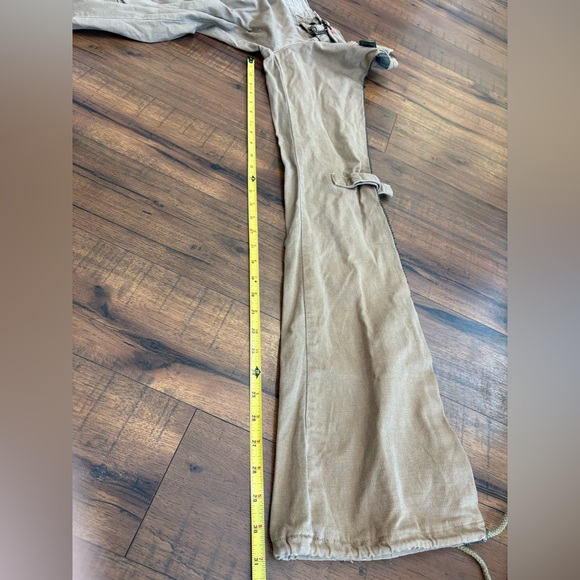 Vanilla Star Low Rise Khaki Pants Size 00 Y2K Cinched Cuffs Buckle - Picture 6 of 8